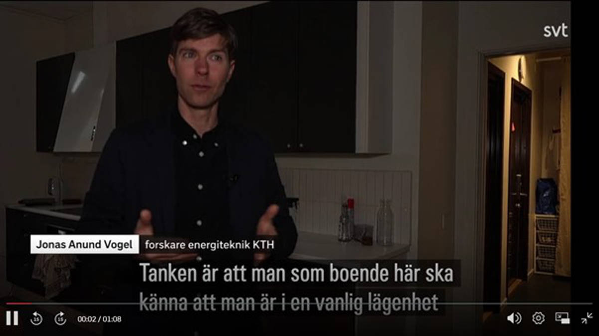 Skärmavbild från SVT:s nyhetsinslag om Byggnader Post Corona